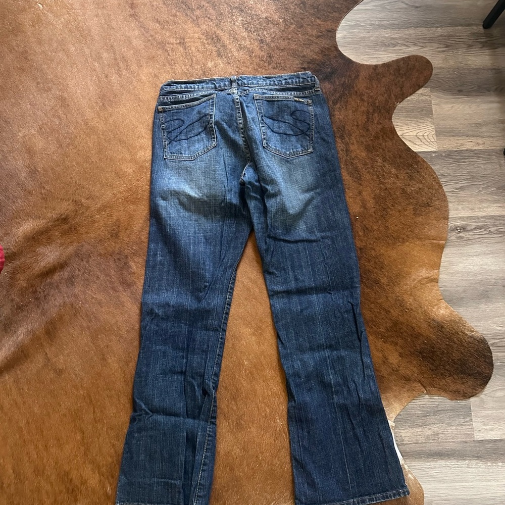 Stetson Blue Flare Wide Leg Jeans